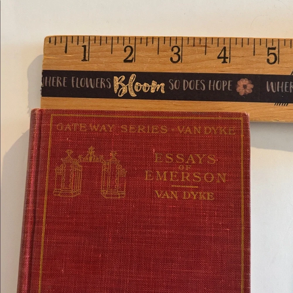 Gateway Series Van Dyke Essays of Emerson by Van Dyke Red Hardcover 1907 1st Ed